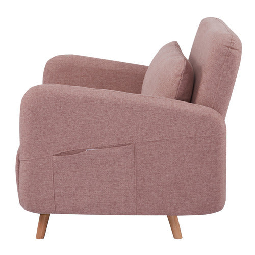 PALMGROVE LANE BLUSH LIAM UPHOLSTERED SOFA BED