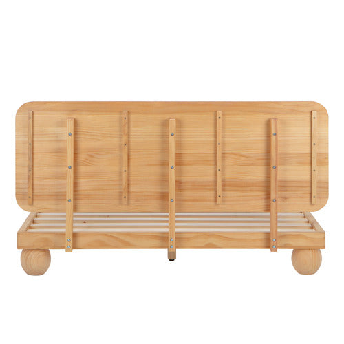 BOBBLE PINE WOOD BED FRAME