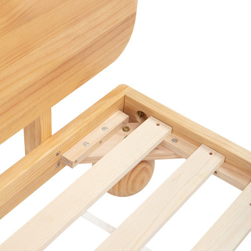 BOBBLE PINE WOOD BED FRAME