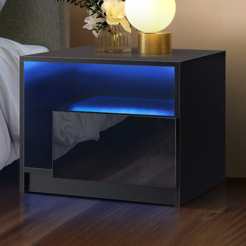 LIVING FUSION BOSLEY LED BEDSIDE TABLE