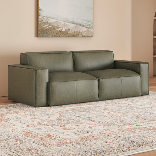 BOULDER 3 SEATER GENUINE LEATHER SOFA