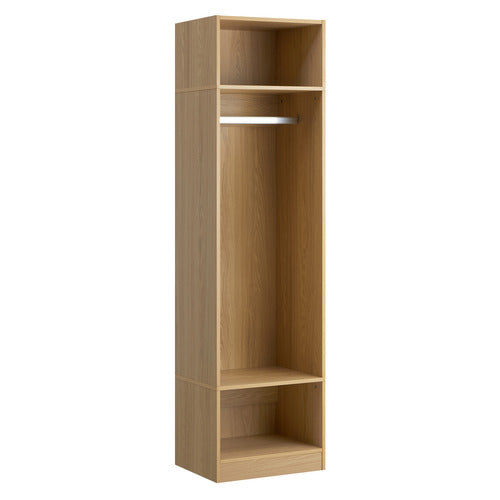 LIVING FUSION NATURAL CASSANDRA 3 SHELF & HANGING WARDROBE