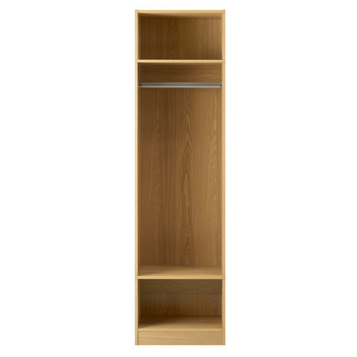 LIVING FUSION NATURAL CASSANDRA 3 SHELF & HANGING WARDROBE