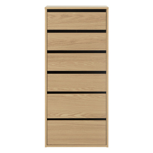 LIVING FUSION NATURAL CASSANDRA 6 DRAWER WARDROBE