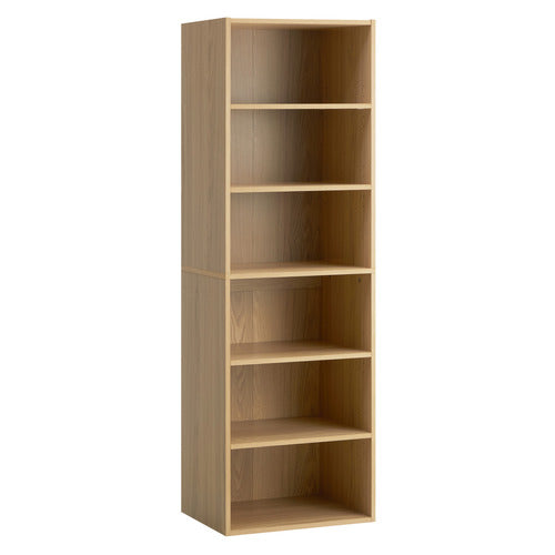 LIVING FUSION NATURAL CASSANDRA 6 SHELF WARDROBE