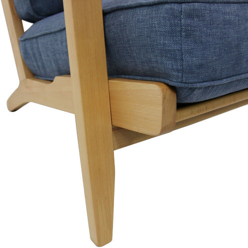 NATURALLY PROVINICIAL COILA BEECH WOOD & FABRIC LEISURE ARMCHAIR