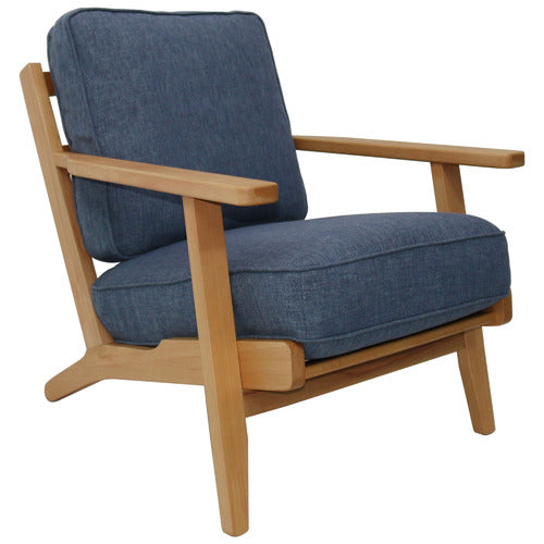 NATURALLY PROVINICIAL COILA BEECH WOOD & FABRIC LEISURE ARMCHAIR