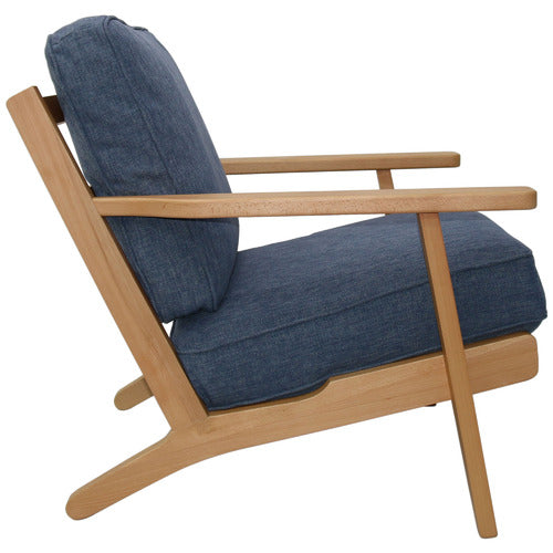 NATURALLY PROVINICIAL COILA BEECH WOOD & FABRIC LEISURE ARMCHAIR