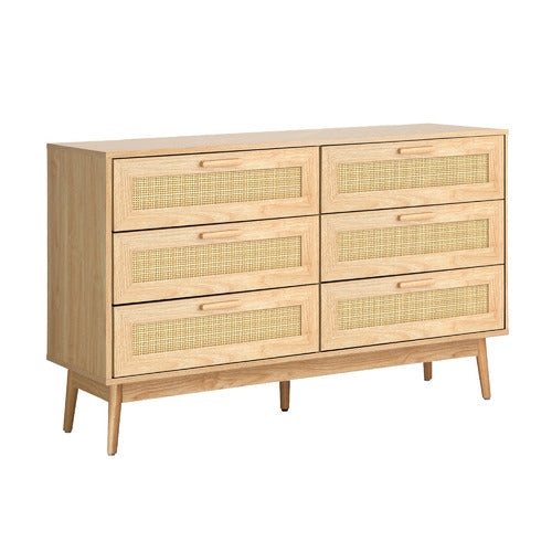 LIVING FUSION HOLLY RATTAN 6 DRAWER CHEST