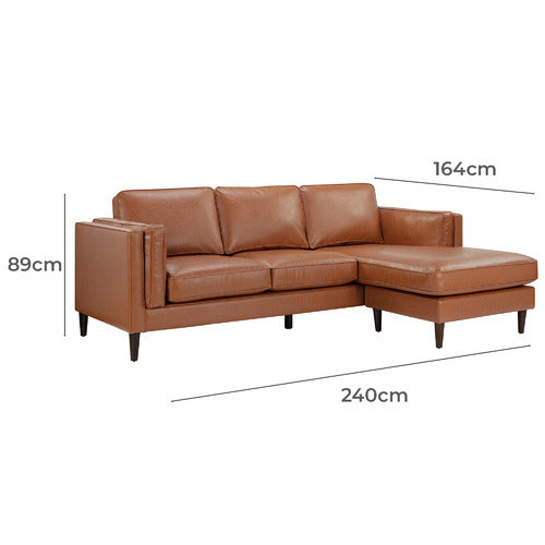 BRAHM PREMIUM 3 SEATER SOFA WITH REVERSIBLE CHAISE