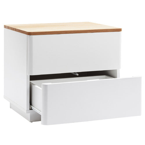BRIANNA 2 DRAWER BEDSIDE TABLE