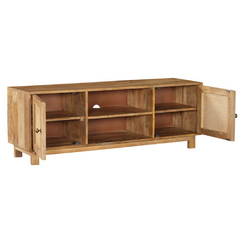 HOME & LIFESTYLE BRIAR 2 DOOR MANGO WOOD TV UNIT