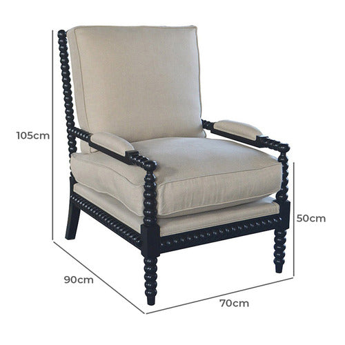 HAMILTON FURNITURE BRIAR LINEN ARMCHAIR