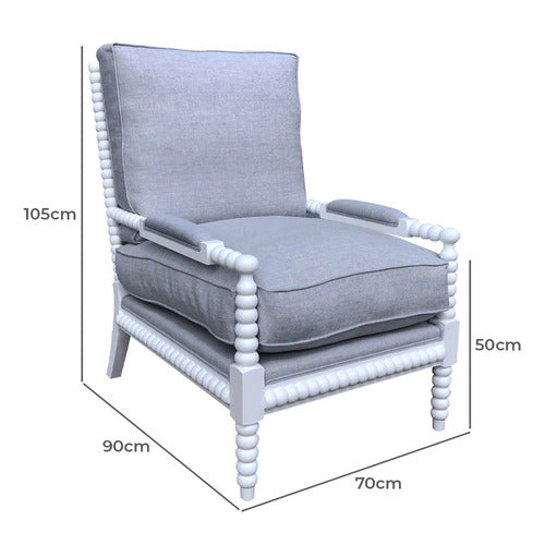 HAMILTON FURNITURE BRIAR LINEN ARMCHAIR