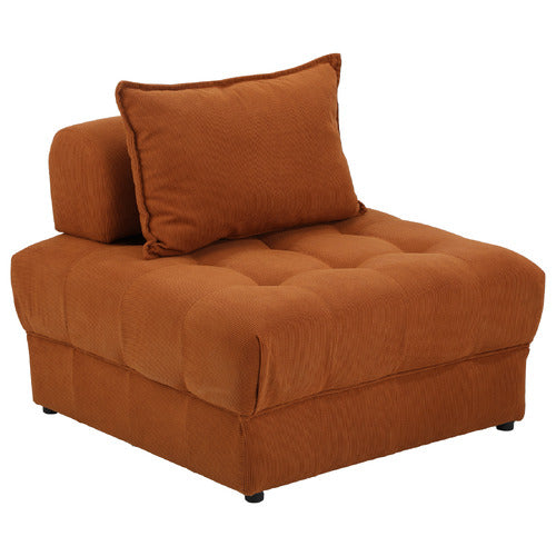 LIVING FUSION BETTINA CORDUROY VELVET ARMLESS LOUNGE CHAIRS (SET OF 2)