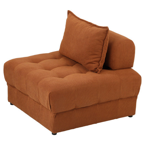 LIVING FUSION BETTINA CORDUROY VELVET ARMLESS LOUNGE CHAIR