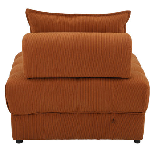 LIVING FUSION BETTINA CORDUROY VELVET ARMLESS LOUNGE CHAIRS (SET OF 2)