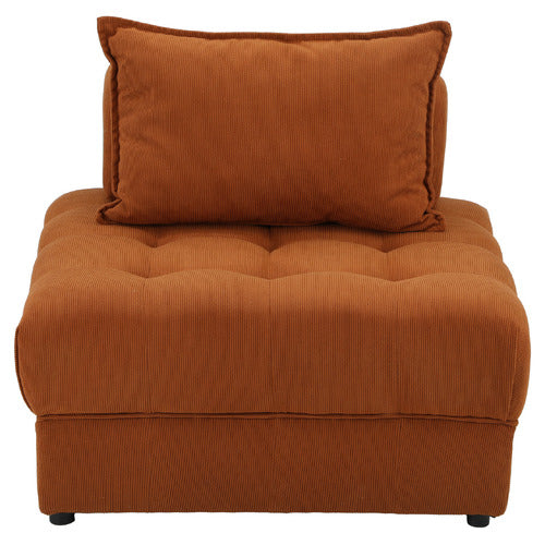 LIVING FUSION BETTINA CORDUROY VELVET ARMLESS LOUNGE CHAIRS (SET OF 2)