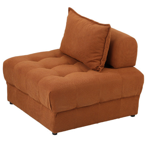 LIVING FUSION BETTINA CORDUROY VELVET ARMLESS LOUNGE CHAIRS (SET OF 2)