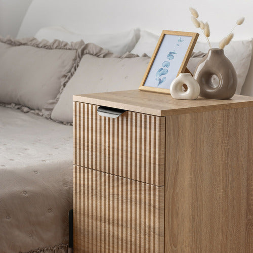 CAPEVIEW INTERIORS BRUNSWICK FLUTED BEDSIDE TABLE