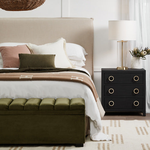 REXINGTON HOME BRYCE UPHOLSTERED BEDSIDE TABLE