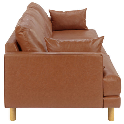 BUNGALOW PREMIUM 3 SEATER FAUX LEATHER SOFA