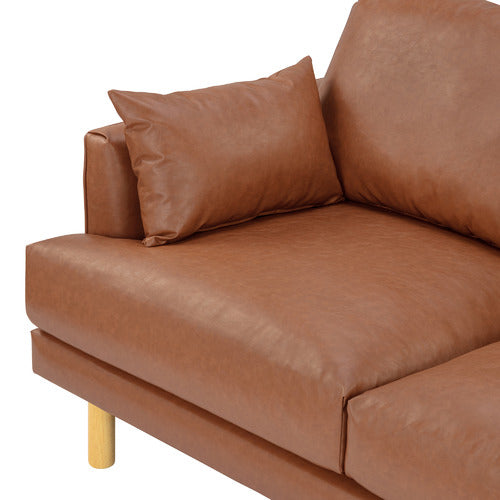 BUNGALOW PREMIUM 3 SEATER FAUX LEATHER SOFA