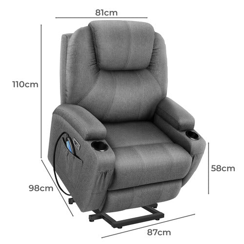 HOXTON ROOM BURKE UPHOLSTERED RECLINER ARMCHAIR