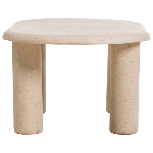 BYRON TRAVERTINE-LOOK OUTDOOR COFFEE TABLE
