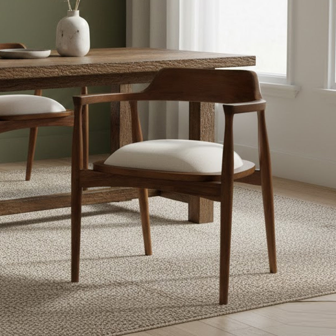 CAMPANA COLLECTIVE MARKUS MAHOGANY WOOD ARMCHAIR