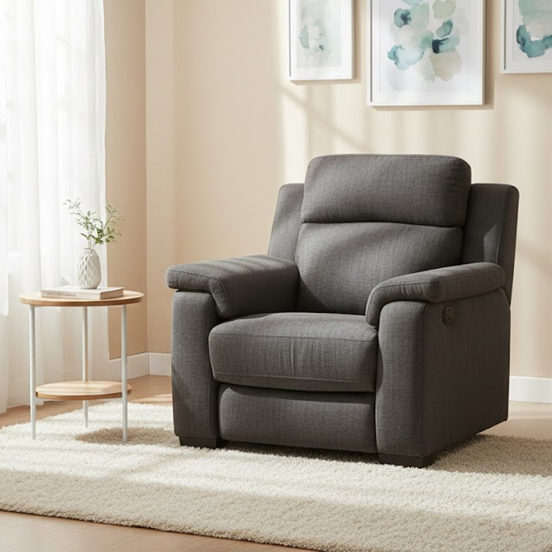 CAPELLO FABRIC ELECTRIC RECLINER CHARCOAL