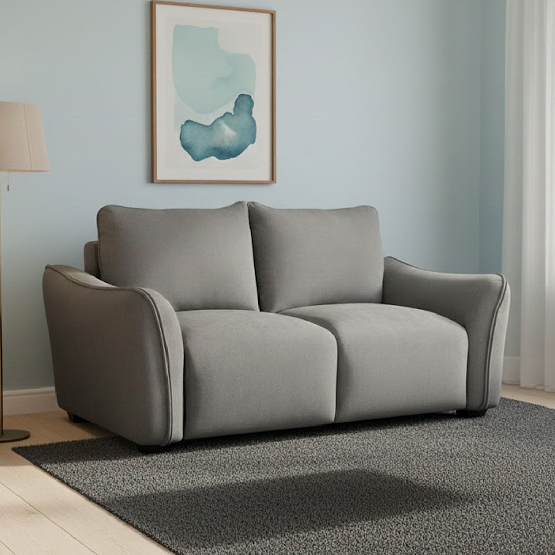 CARMELLO FABRIC 2 SEATER SOFA GREY