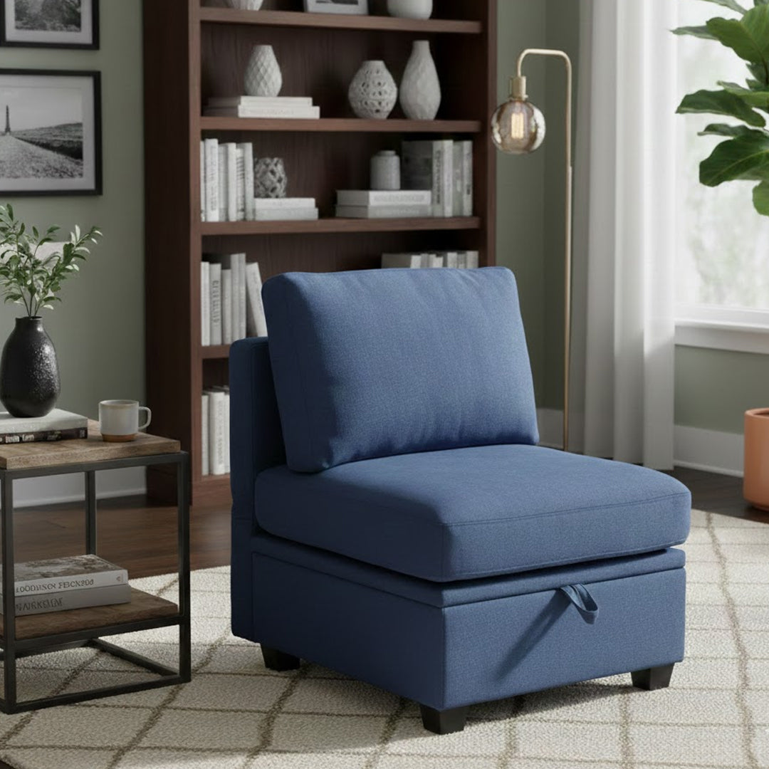 CASSINGTON HOME JUNO UPHOLSTERED ACCENT CHAIR WITH STORAGE