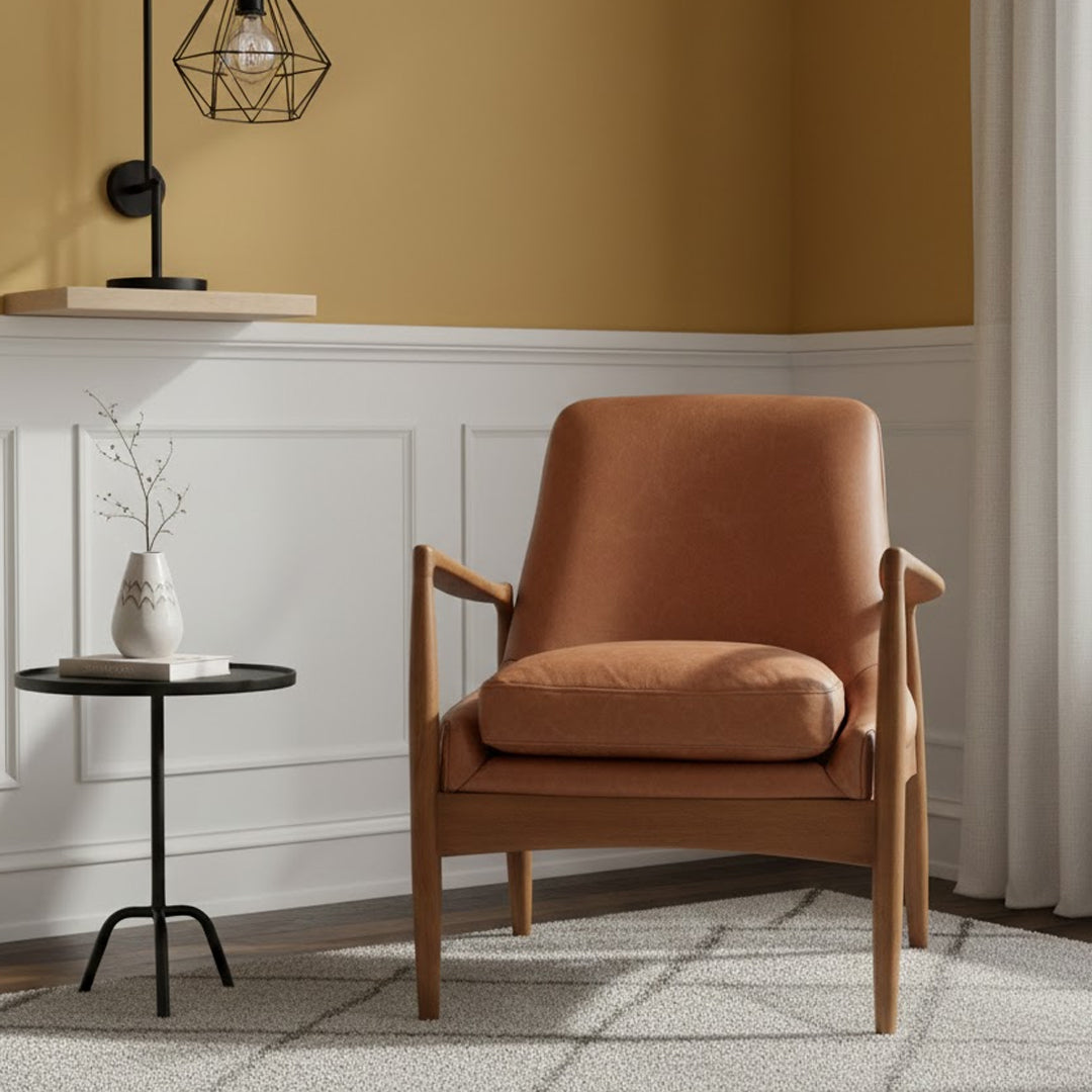 CHARTWELL HOME ALMARIO LEATHER ARMCHAIR