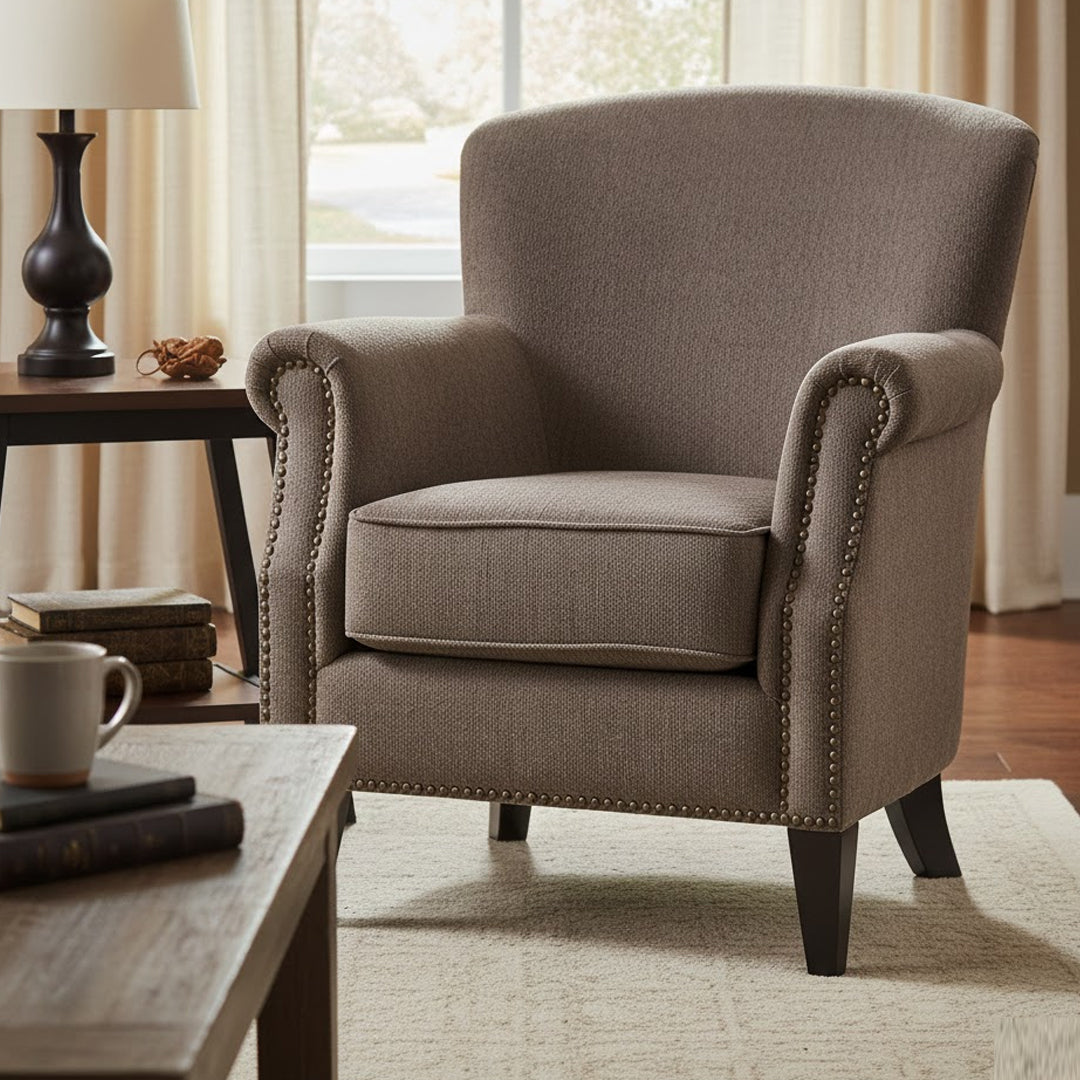 CLASSIC DESIGN LIVING GREY ASTOR ARMCHAIR