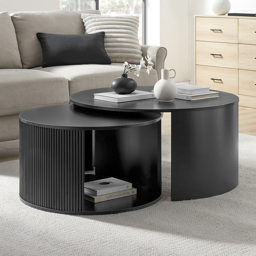 CORE LIVING 2 PIECE CALEIGH NESTING COFFEE TABLE SET