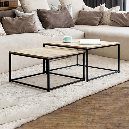 CORE LIVING 2 PIECE ELLIOT NESTING COFFEE TABLE SET