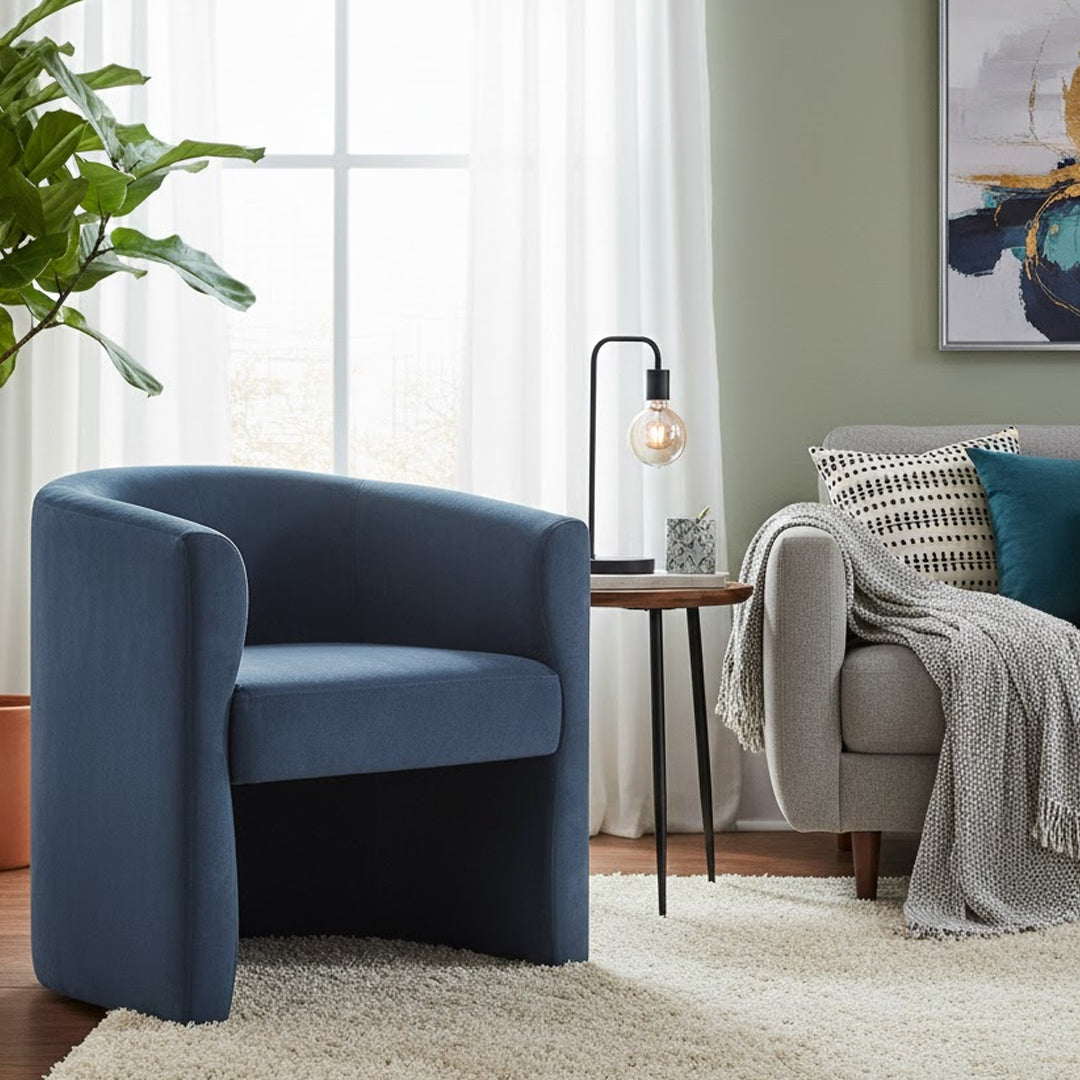 CORNER OFFICE LEILANI VELVET ARMCHAIR