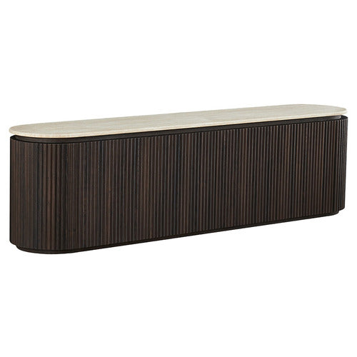 KEYS ROAD DESIGNS CAELRIC TRAVERTINE-LOOK TV UNIT