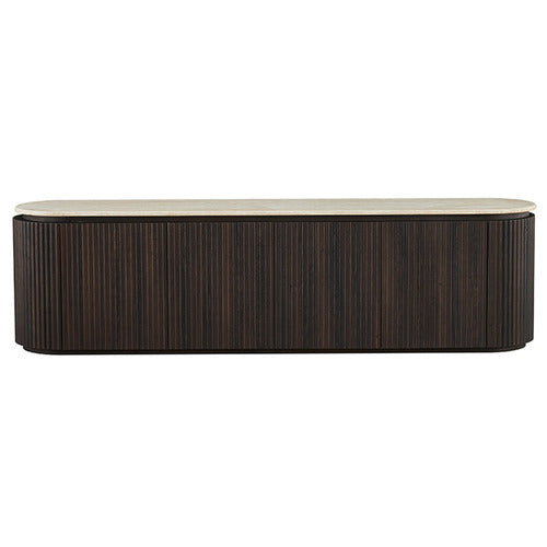 KEYS ROAD DESIGNS CAELRIC TRAVERTINE-LOOK TV UNIT