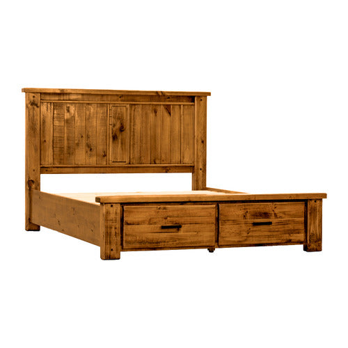 LEGACY FURNITURE NILES PINE WOOD BED WITH STORAGE
