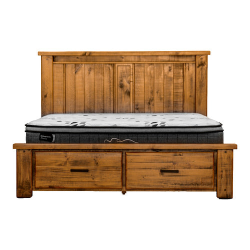 LEGACY FURNITURE NILES PINE WOOD BED WITH STORAGE