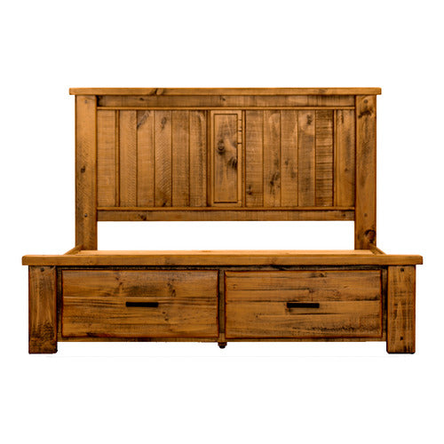 LEGACY FURNITURE NILES PINE WOOD BED WITH STORAGE