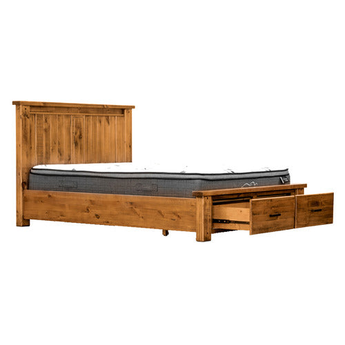 LEGACY FURNITURE NILES PINE WOOD BED WITH STORAGE