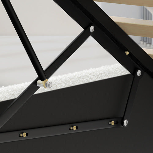HOXTON ROOM CALEDON BOUCLE GAS LIFT STORAGE BED WITH LED