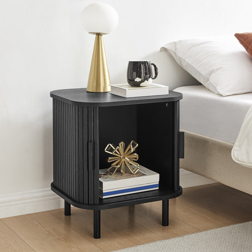 CORE LIVING CALLIX TAMBOUR BEDSIDE TABLE