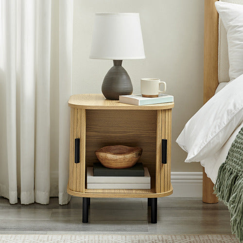 CORE LIVING CALLIX TAMBOUR BEDSIDE TABLE