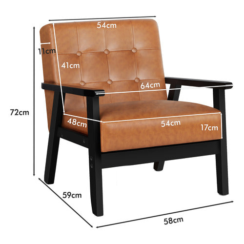 HOXTON ROOM CALLUM FAUX LEATHER ARMCHAIR