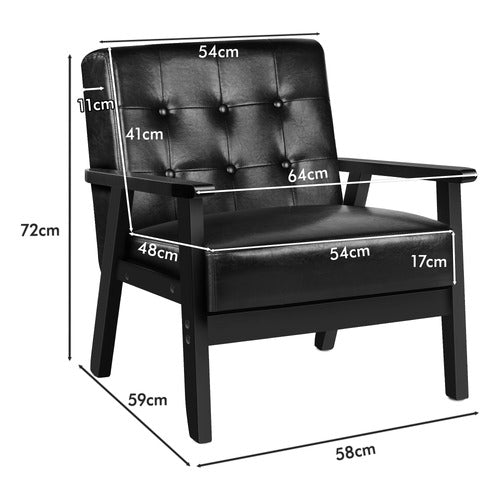 HOXTON ROOM CALLUM FAUX LEATHER ARMCHAIR