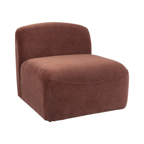 CAMI CHENILLE ARMLESS LOUNGE CHAIR